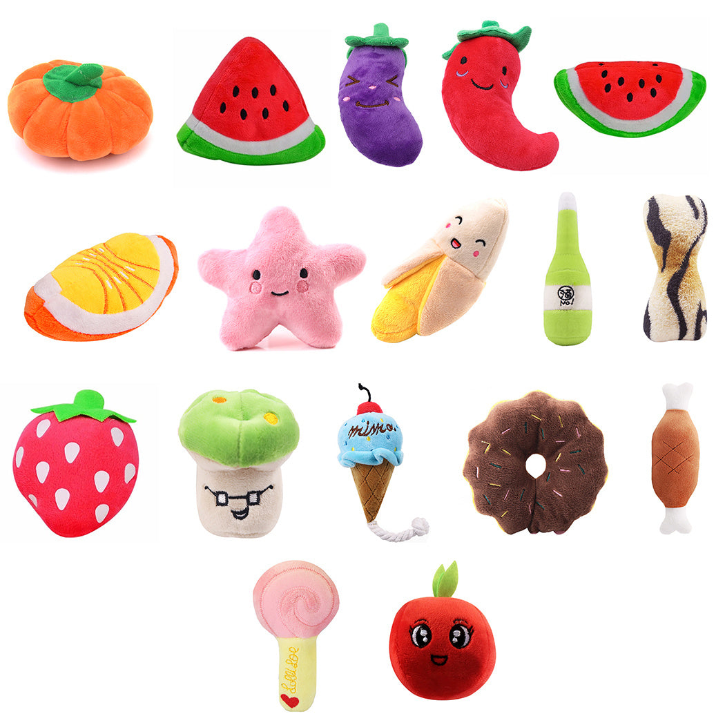 GoodDog Plush Vocal Pet Toy – Cartoon Fruit Design for Dogs & Cats