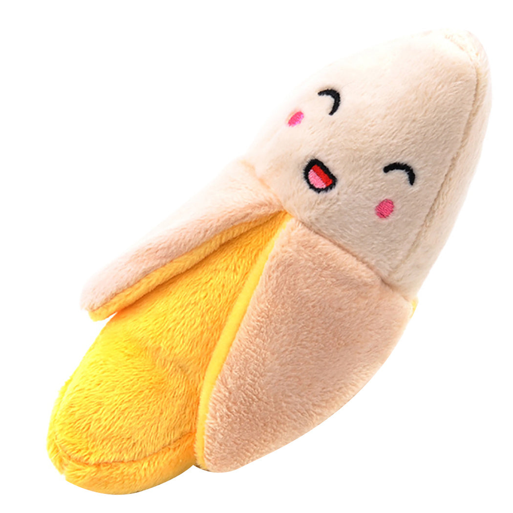 GoodDog Plush Vocal Pet Toy – Cartoon Fruit Design for Dogs & Cats