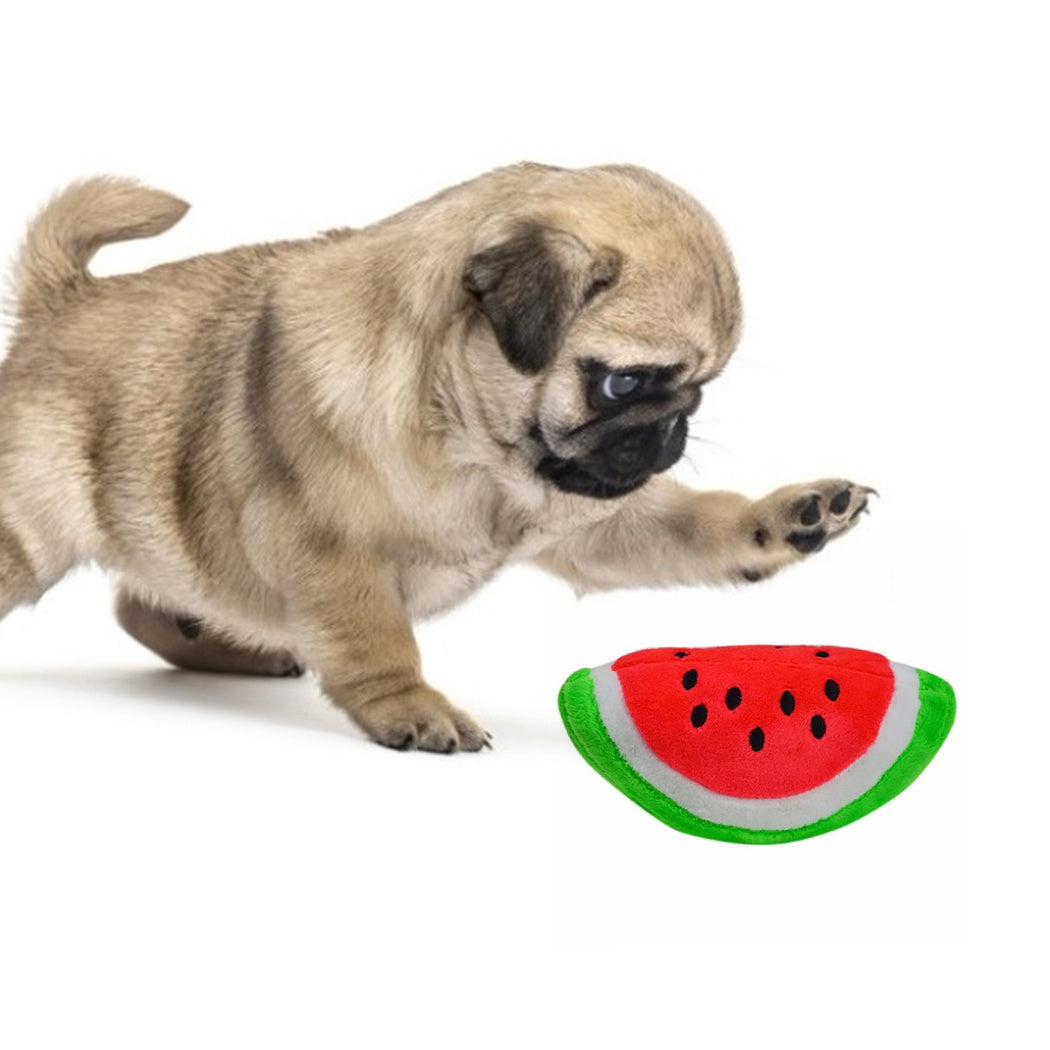 GoodDog Plush Vocal Pet Toy – Cartoon Fruit Design for Dogs & Cats