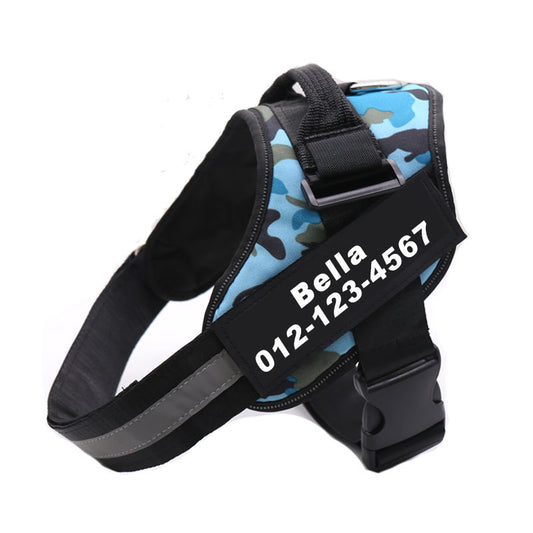 Personalized No-Pull Dog Harness – Reflective, Breathable, Adjustable Vest