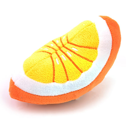 GoodDog Plush Vocal Pet Toy – Cartoon Fruit Design for Dogs & Cats