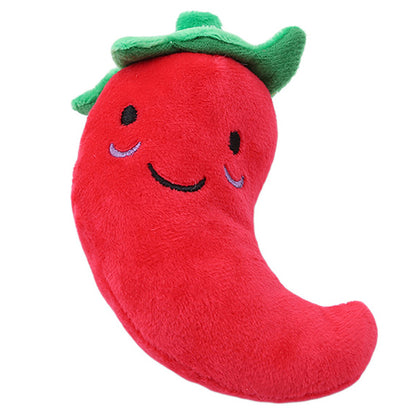 GoodDog Plush Vocal Pet Toy – Cartoon Fruit Design for Dogs & Cats
