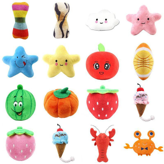 GoodDog Plush Vocal Pet Toy – Cartoon Fruit Design for Dogs & Cats