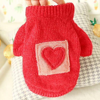 Bowknot Knit Pet Sweater – Hollow Design Dog & Cat Costume