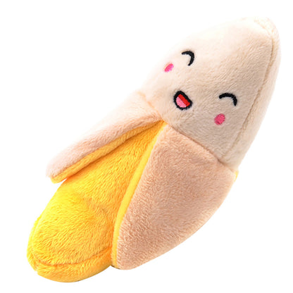 GoodDog Plush Vocal Pet Toy – Cartoon Fruit Design for Dogs & Cats