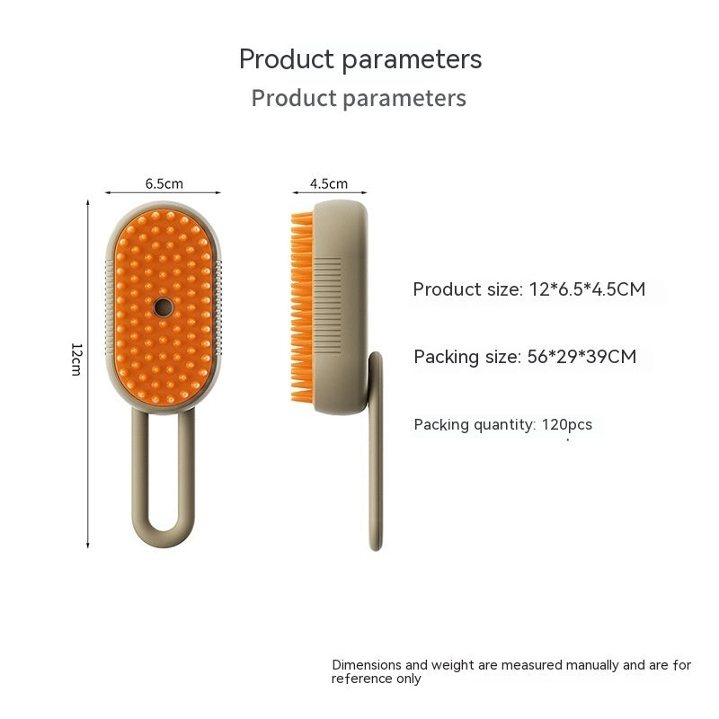 “3-in-1 Pet Steam Brush – Spray, Massage & Grooming Comb