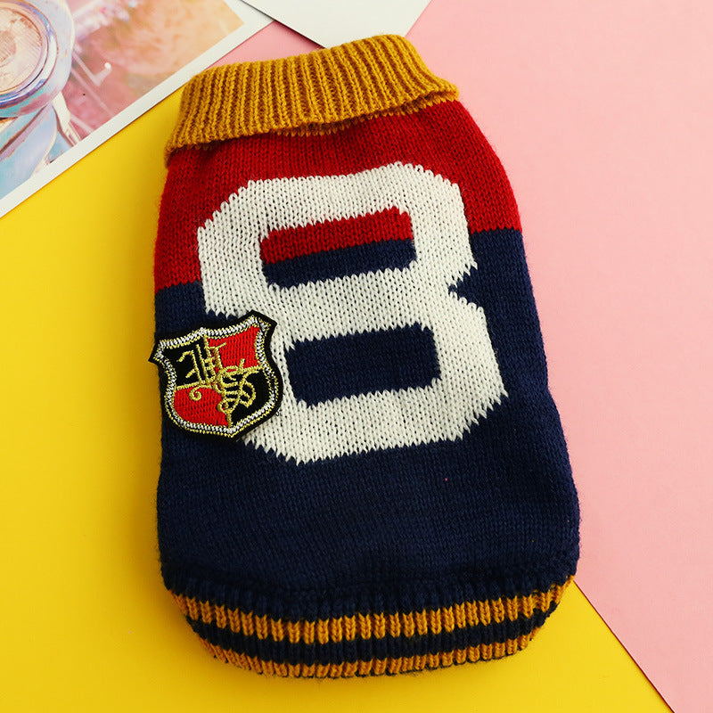 Bowknot Knit Pet Sweater – Hollow Design Dog & Cat Costume